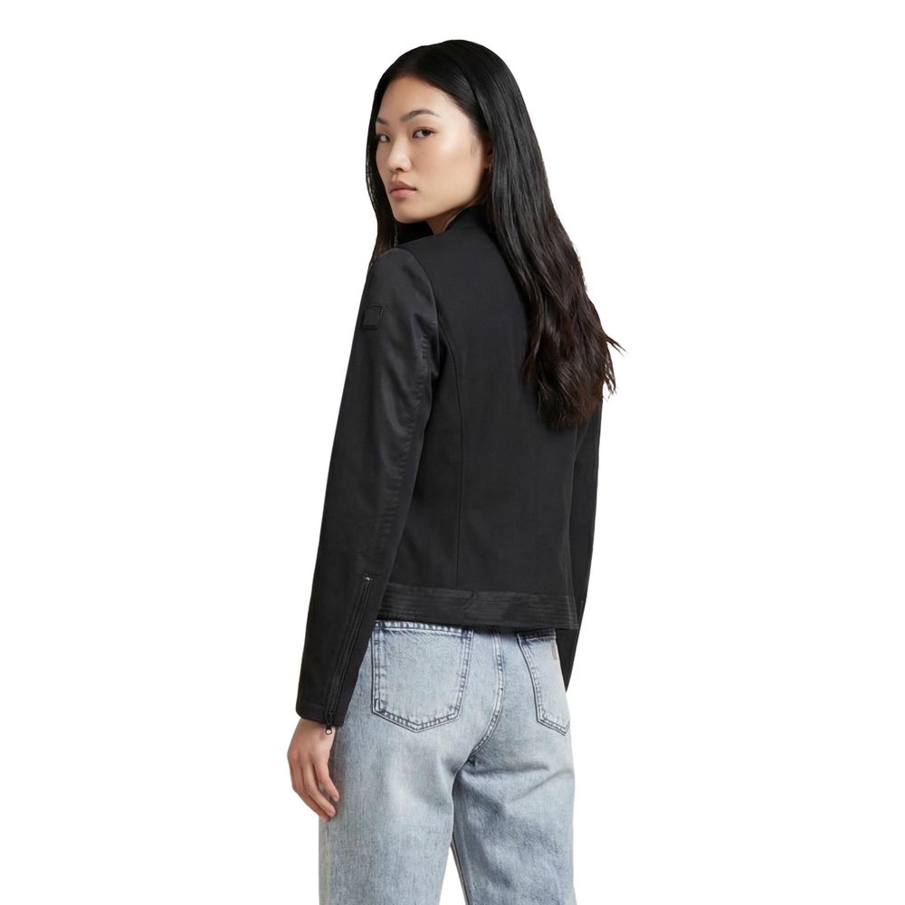 Black Polyamide Biker Jacket