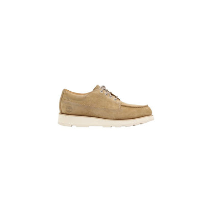 Beige Suede Leather Slip-On Loafers
