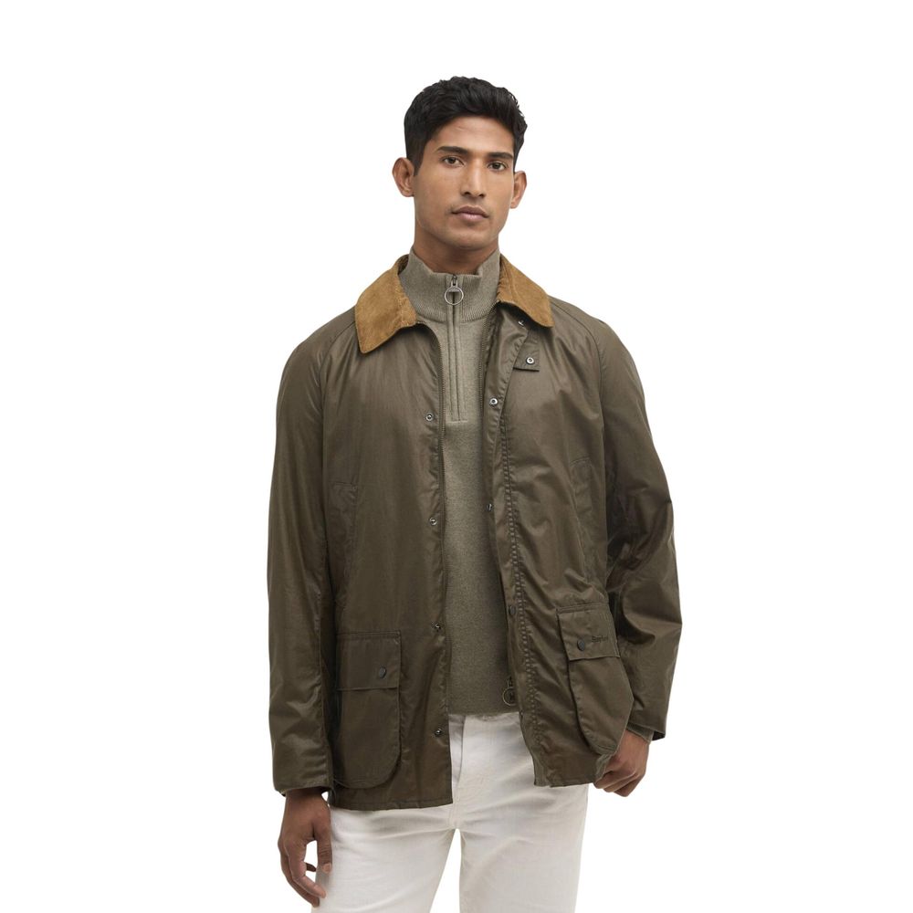 Green Cotton Full-Length Jacket