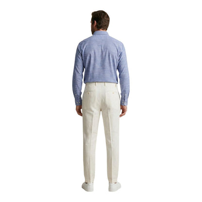 White Linen Casual Pants