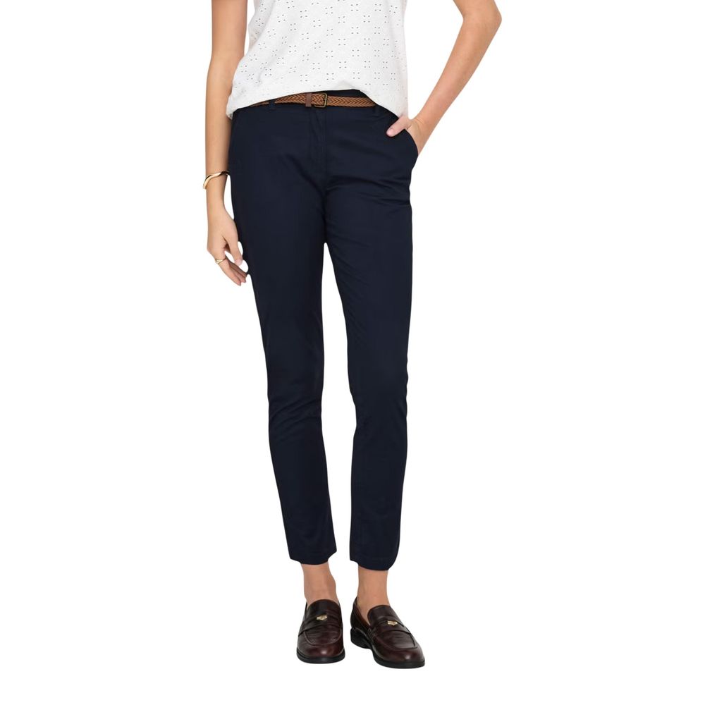 Blue Cotton Chino Pants