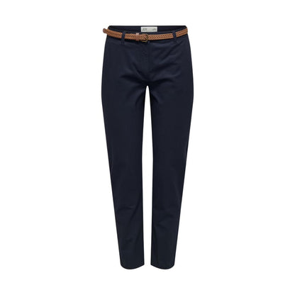 Blue Cotton Chino Pants