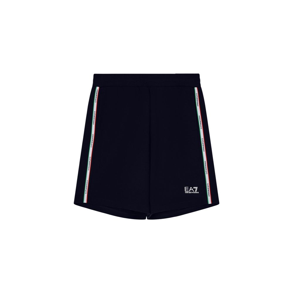 Blue Cotton Knee Length
