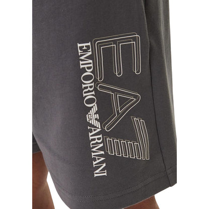 Gray Cotton Bermuda Shorts