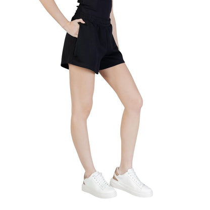 Black Polyester Short And Mini Shorts