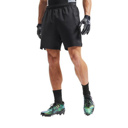 Black And White Polyester Bermuda Shorts