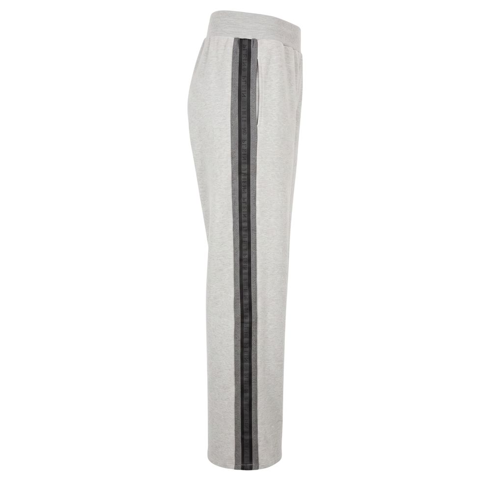 Grey Cotton Women's Pants