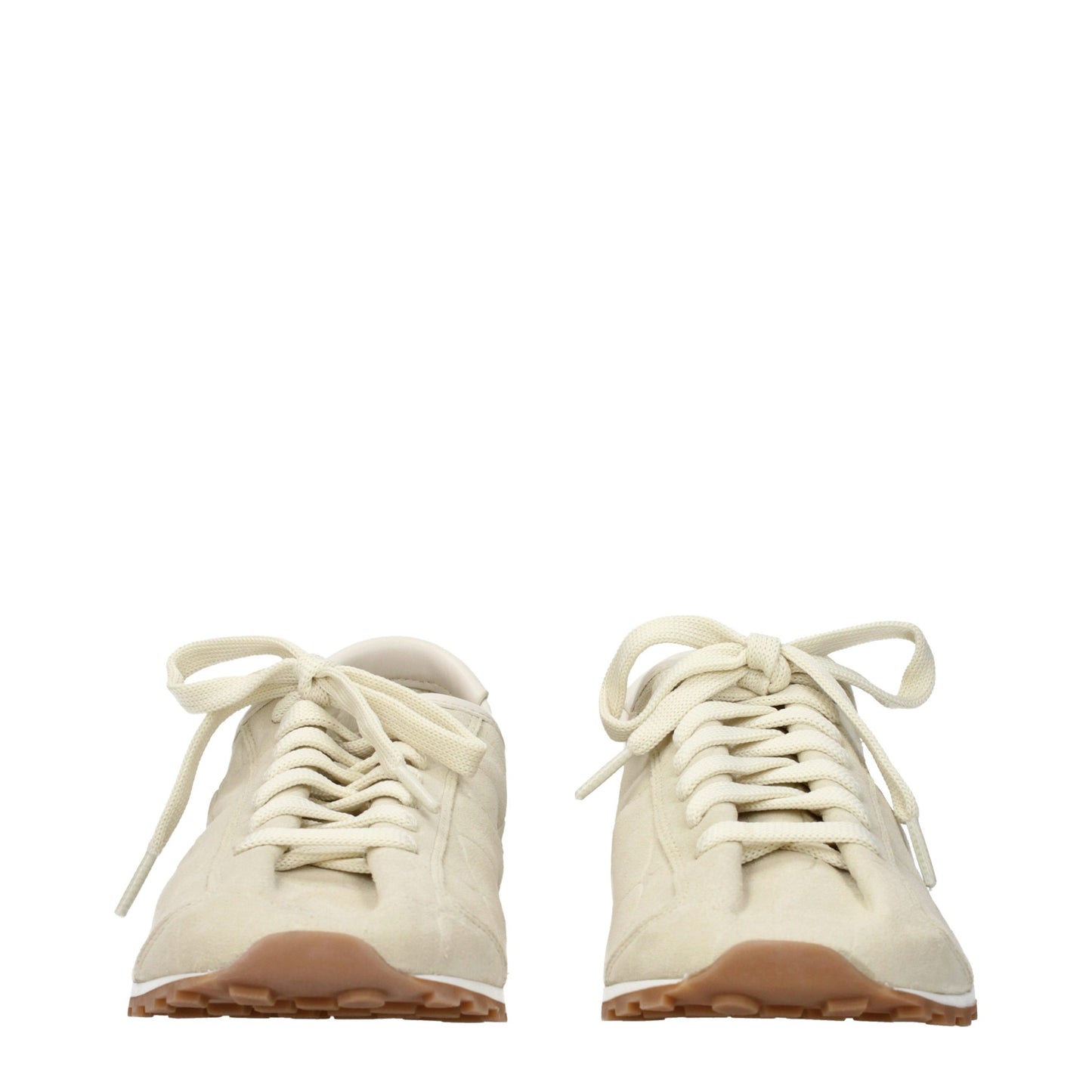 Beige Leather Sneakers