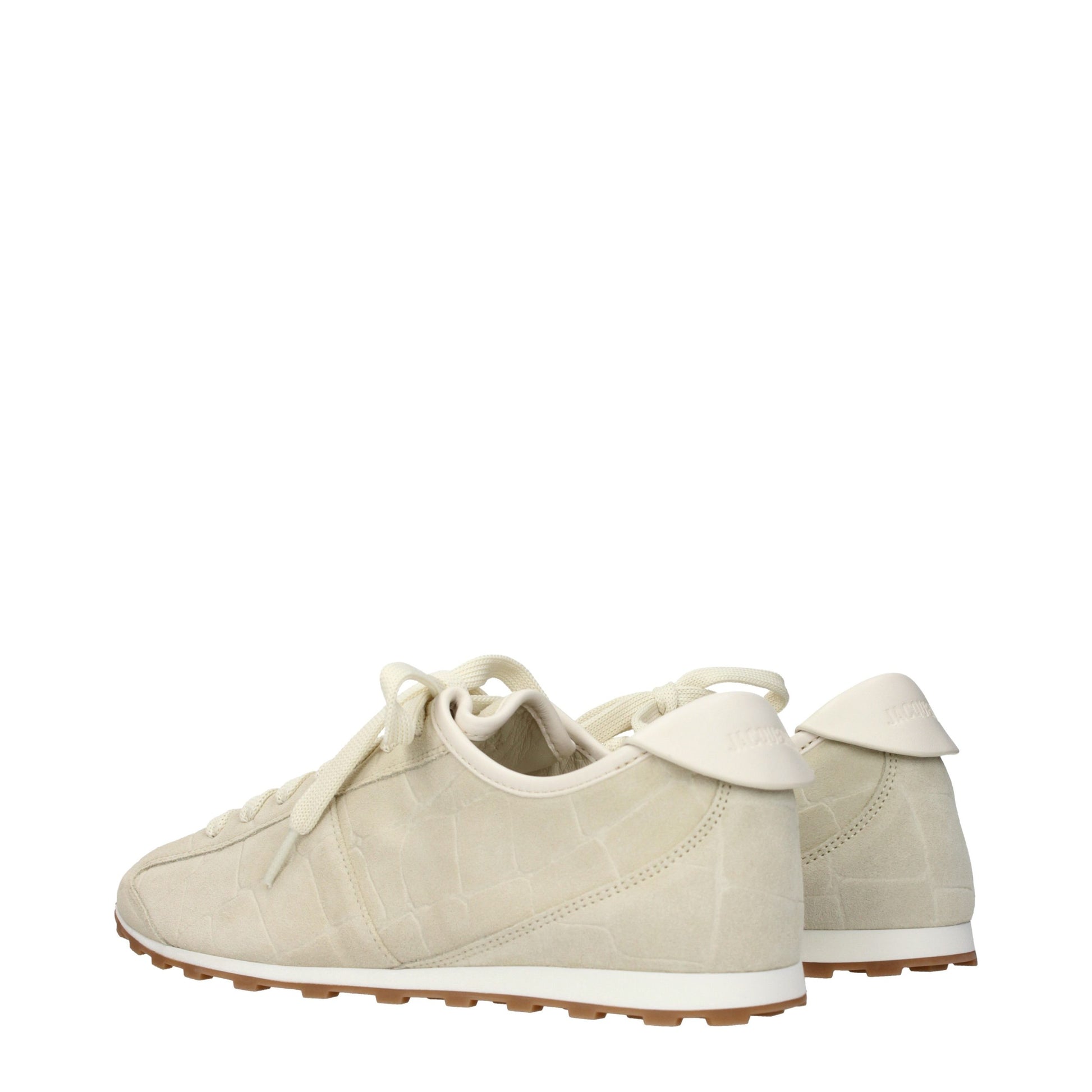 Beige Leather Sneakers