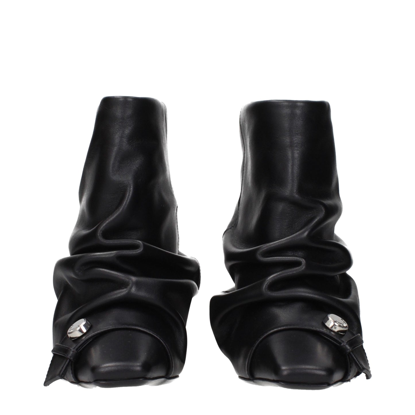 Black Leather Ankle Boots