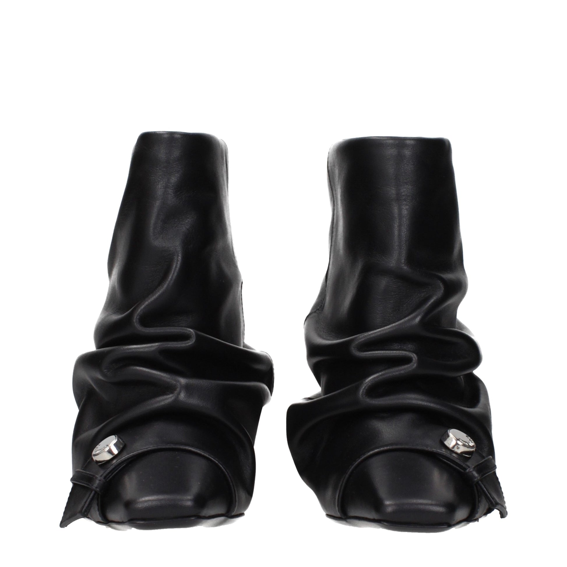 Black Leather Ankle Boots