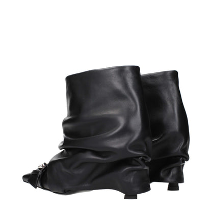 Black Leather Ankle Boots