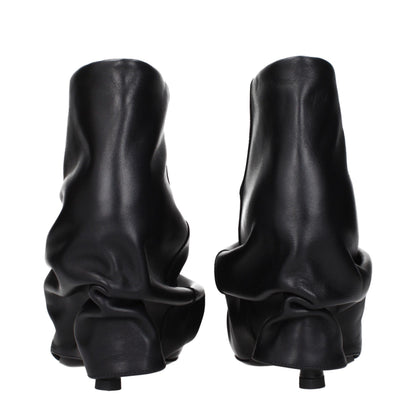 Black Leather Ankle Boots