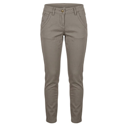 Grey Cotton Womens Pant