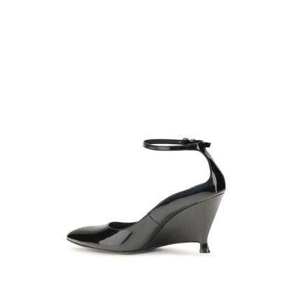 Black Calf Leather Bos Taurus Platform Pumps