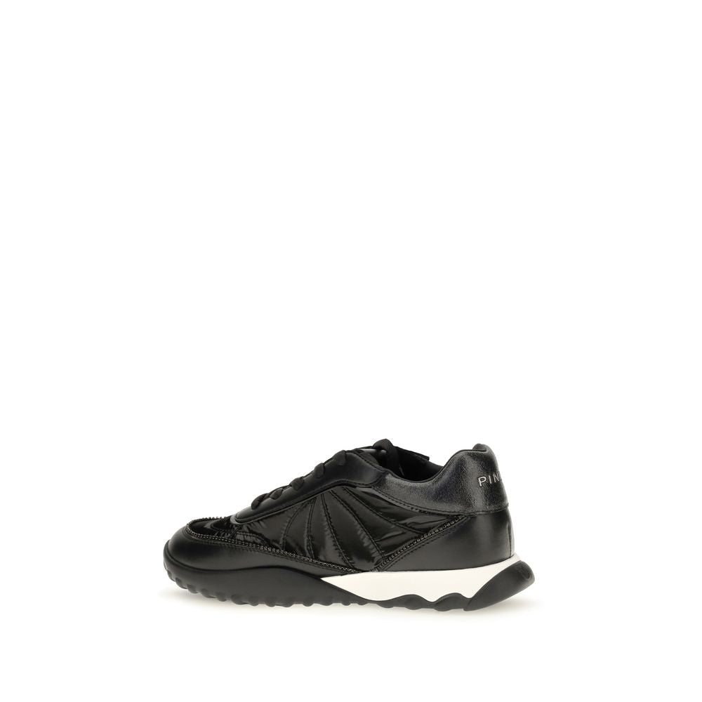 Black Fabric Low Top Sneakers
