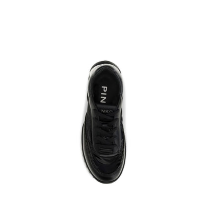 Black Fabric Low Top Sneakers