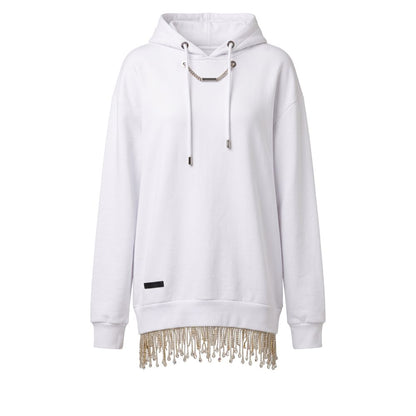 White Cotton Women's Sweatshirt