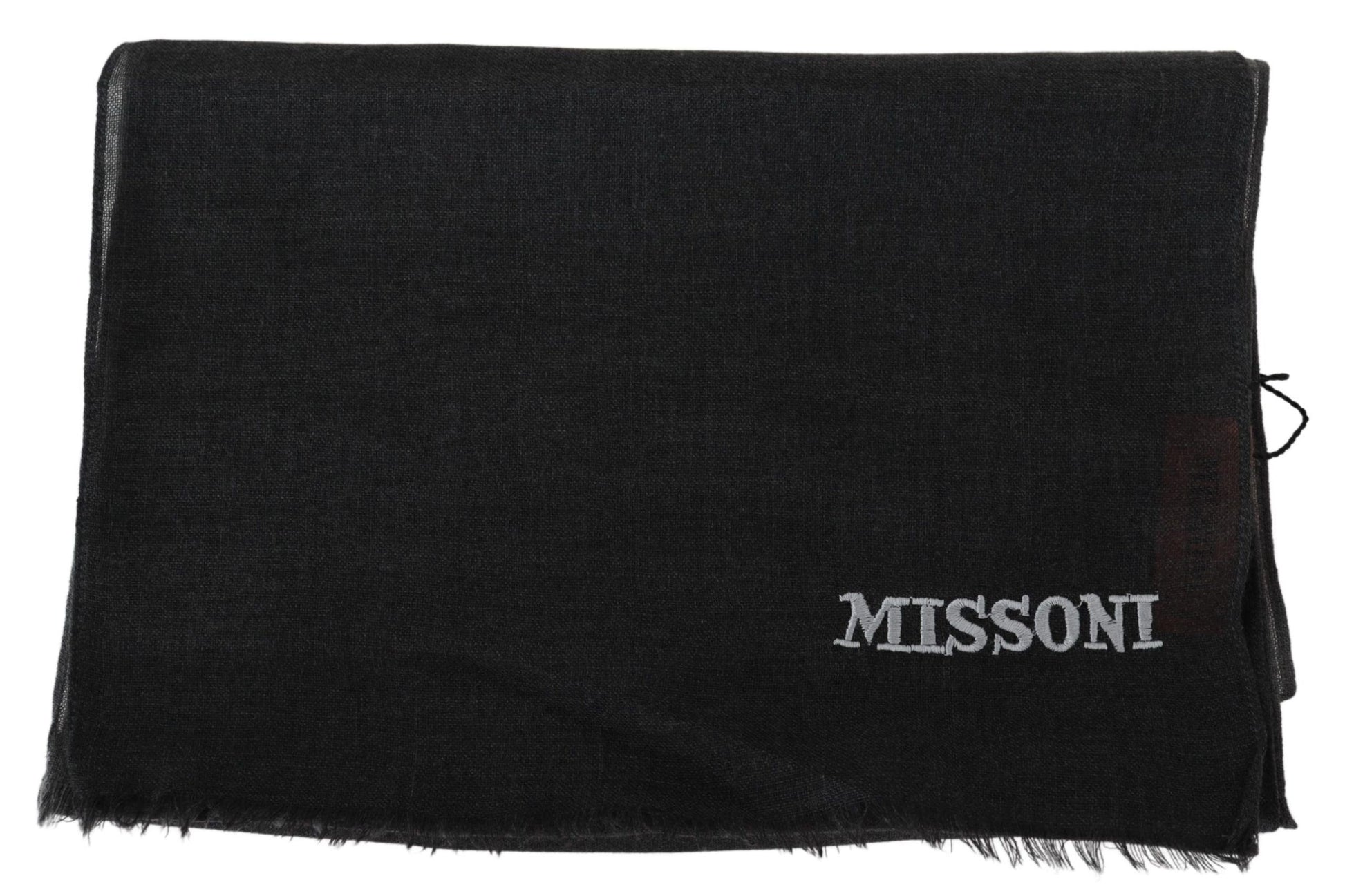 Black 100% Wool Unisex Neck Wrap Scarf