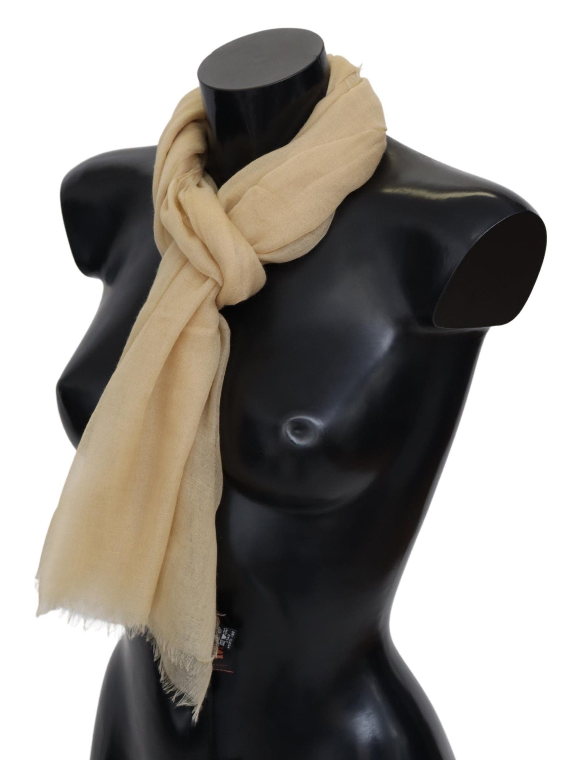 Beige Cashmere Unisex Neck Scarf