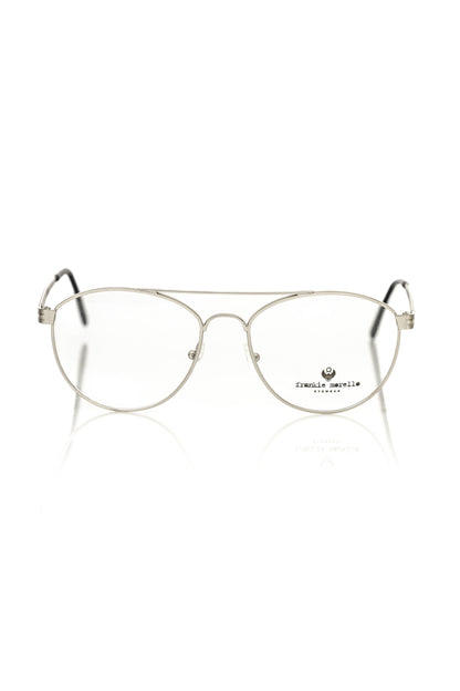 Silver Metallic Mens Eyeglass Frame