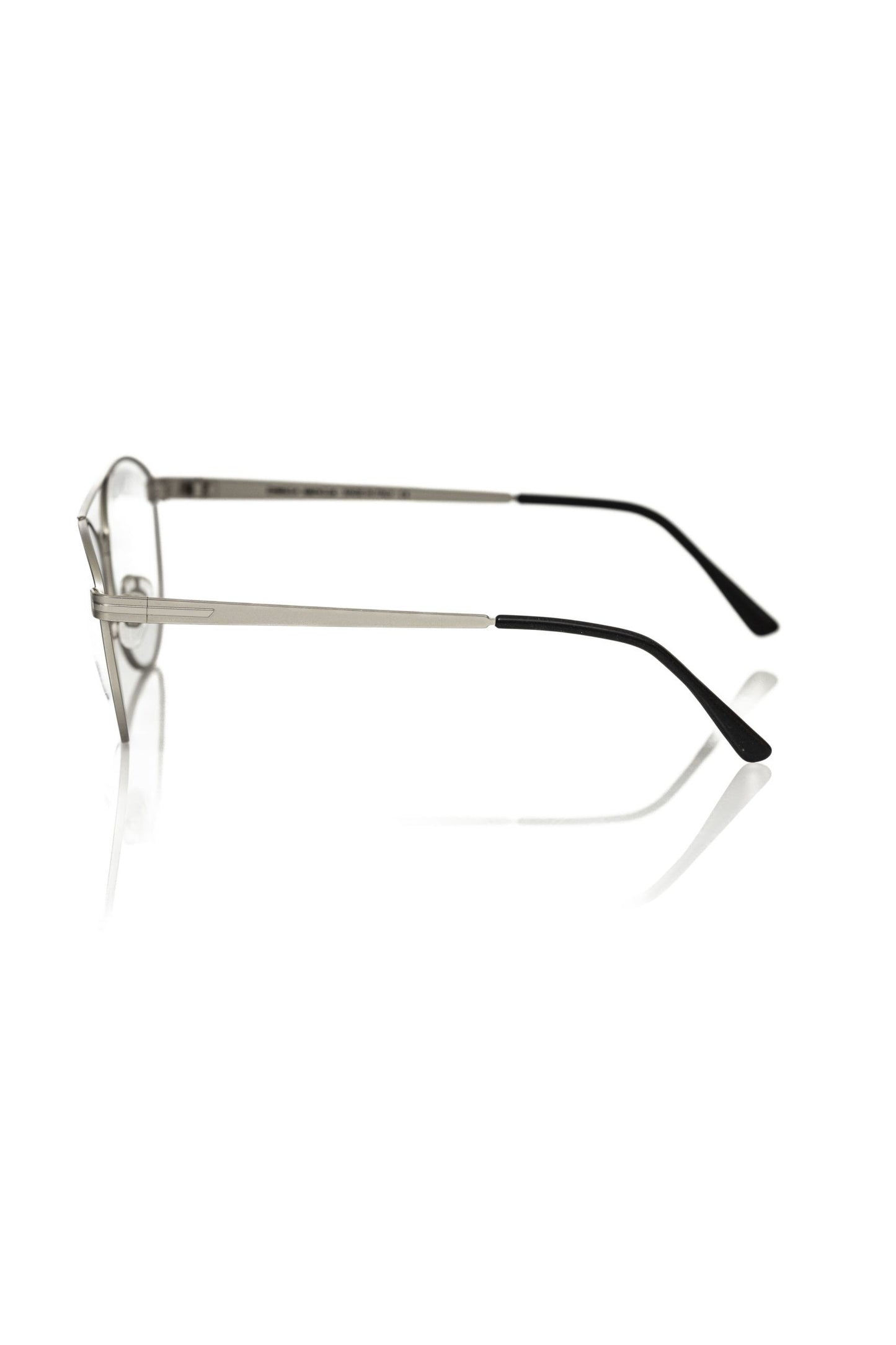 Silver Metallic Mens Eyeglass Frame