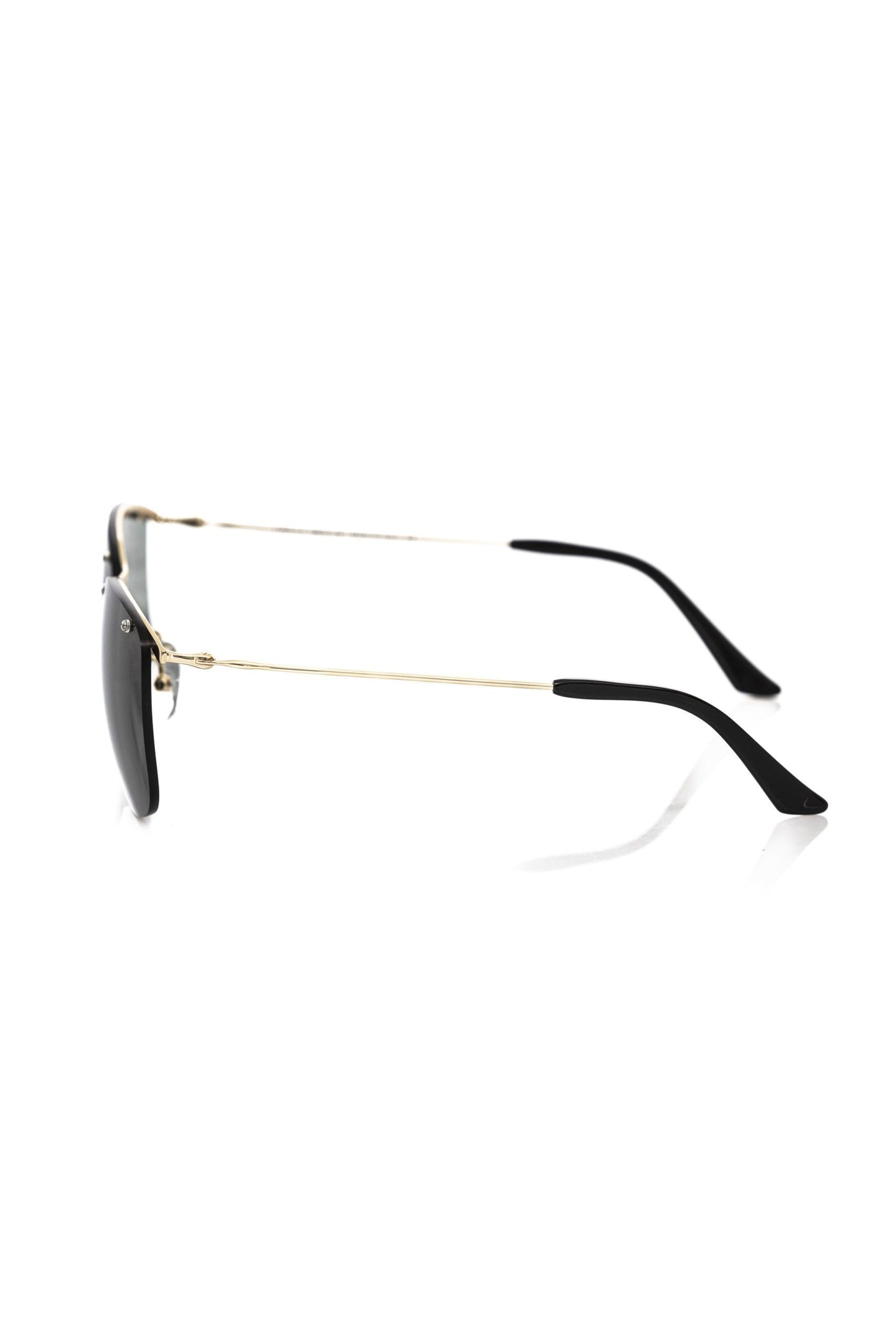 Black Metallic Fibre Men Sunglasses