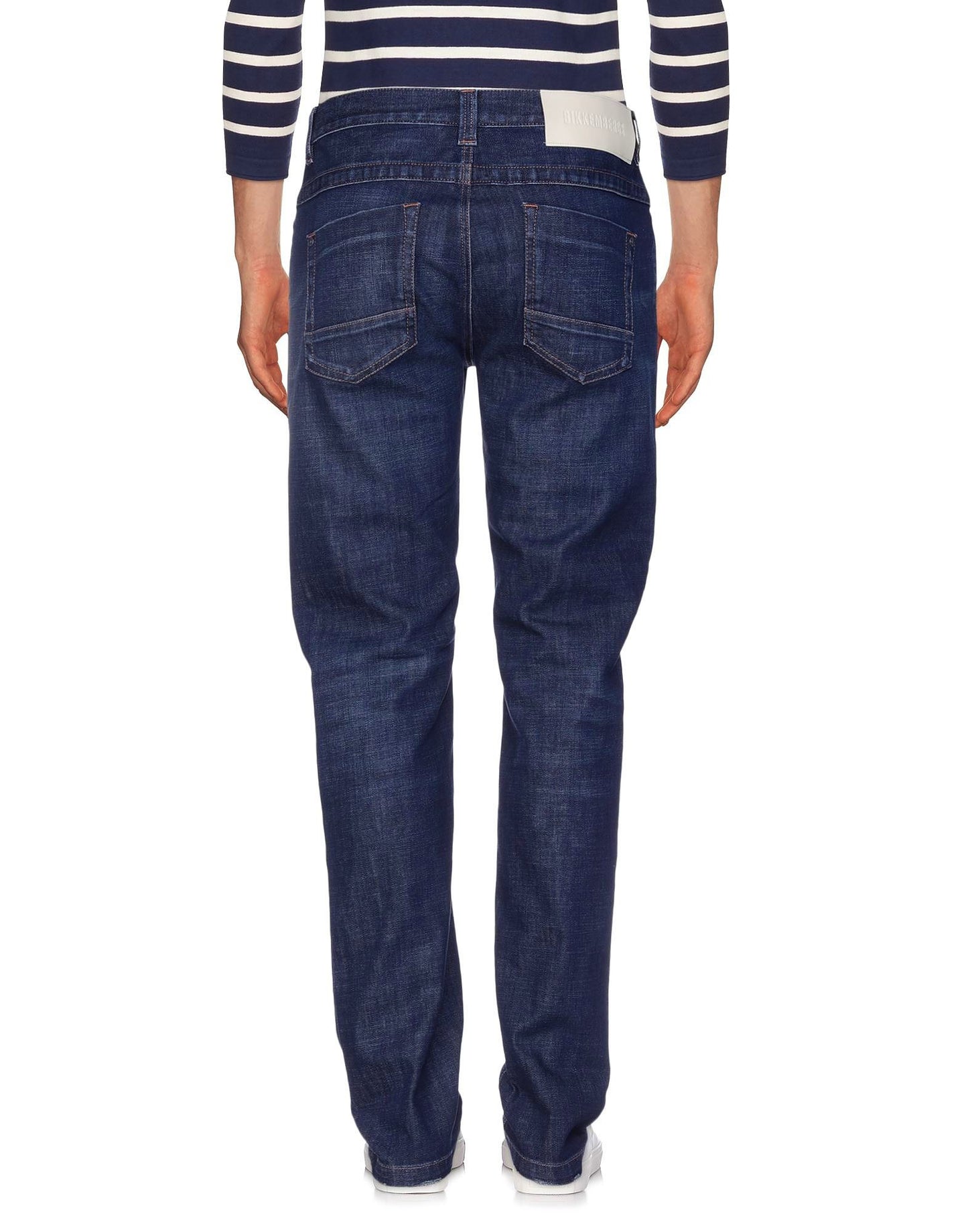 Dark Blue Cotton Men Jeans