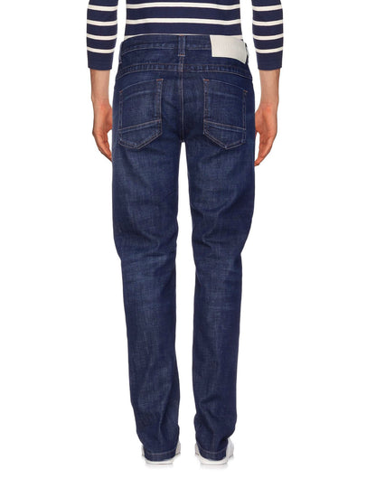 Dark Blue Cotton Men Jeans