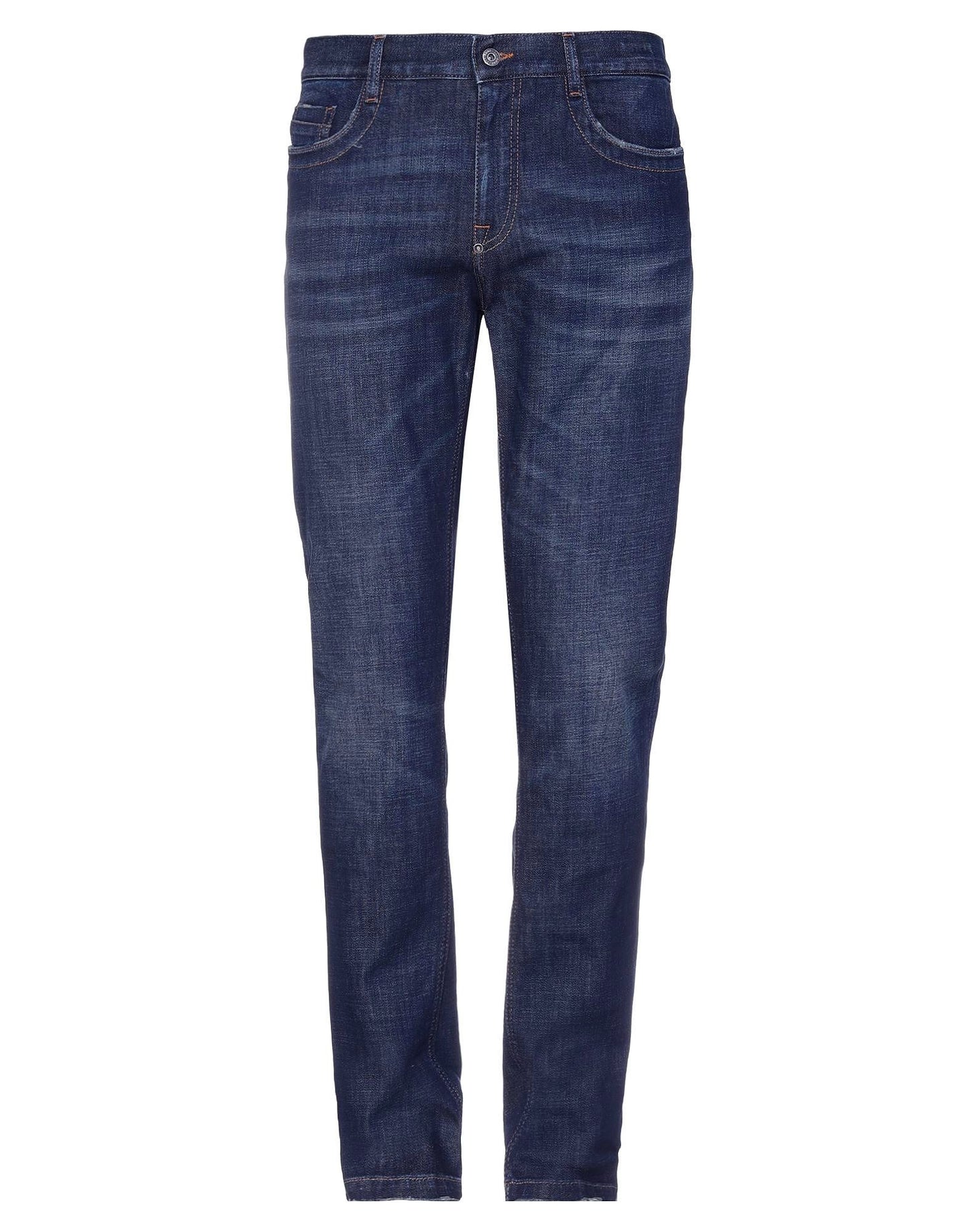 Dark Blue Cotton Men Jeans