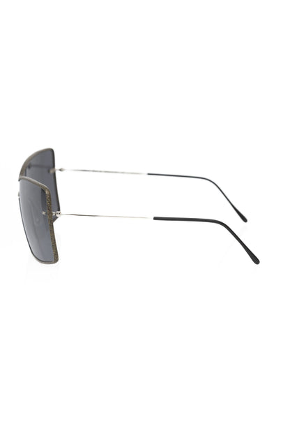 Black Metallic Fiber Women Sunglasses