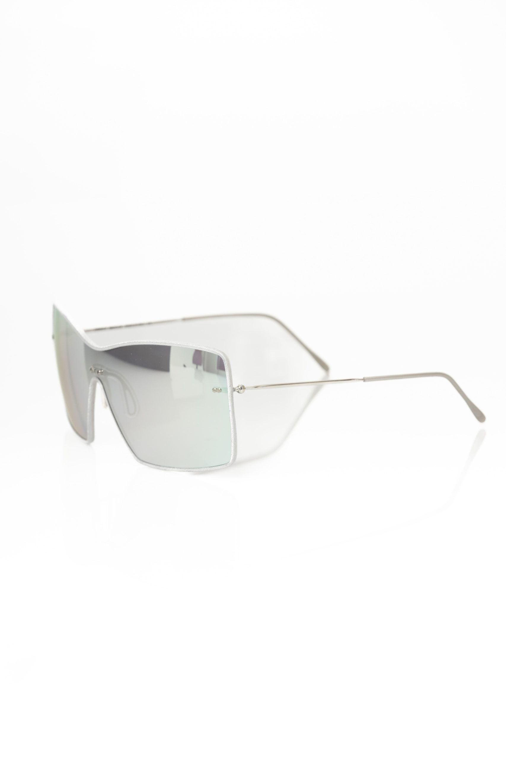 Silver Metallic Women's Sunglasses Shield