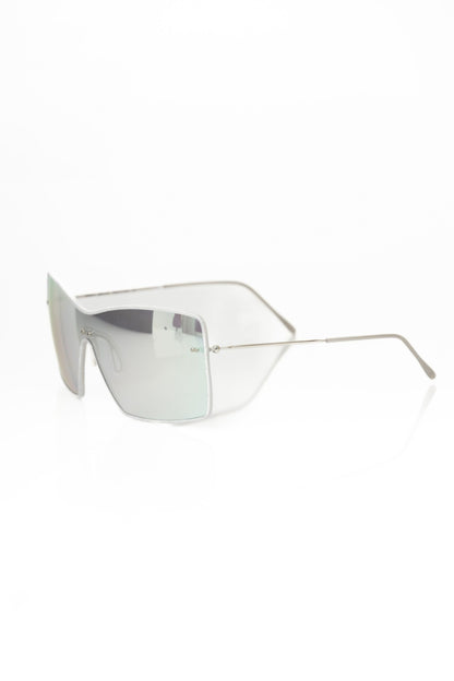 Silver Metallic Women's Sunglasses Shield