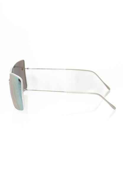 Silver Metallic Women's Sunglasses Shield