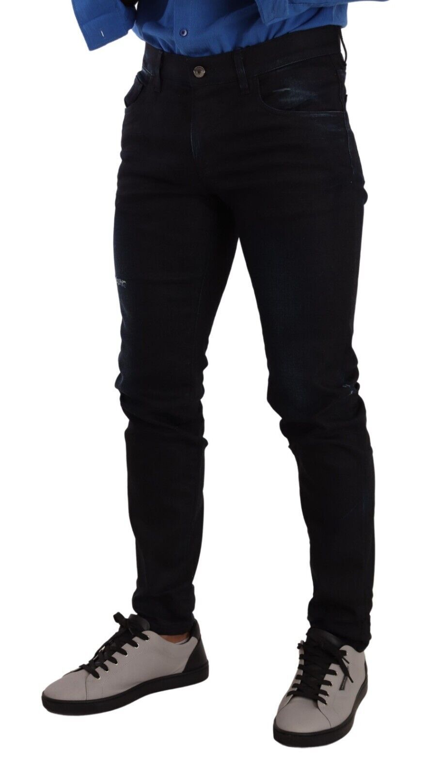 Blue Cotton Stretch Skinny Denim Trouser Jeans