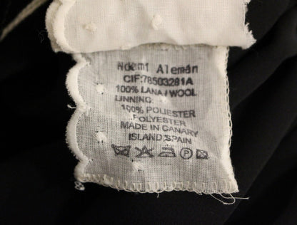 Gray Checkered Wool Shorts Skirt