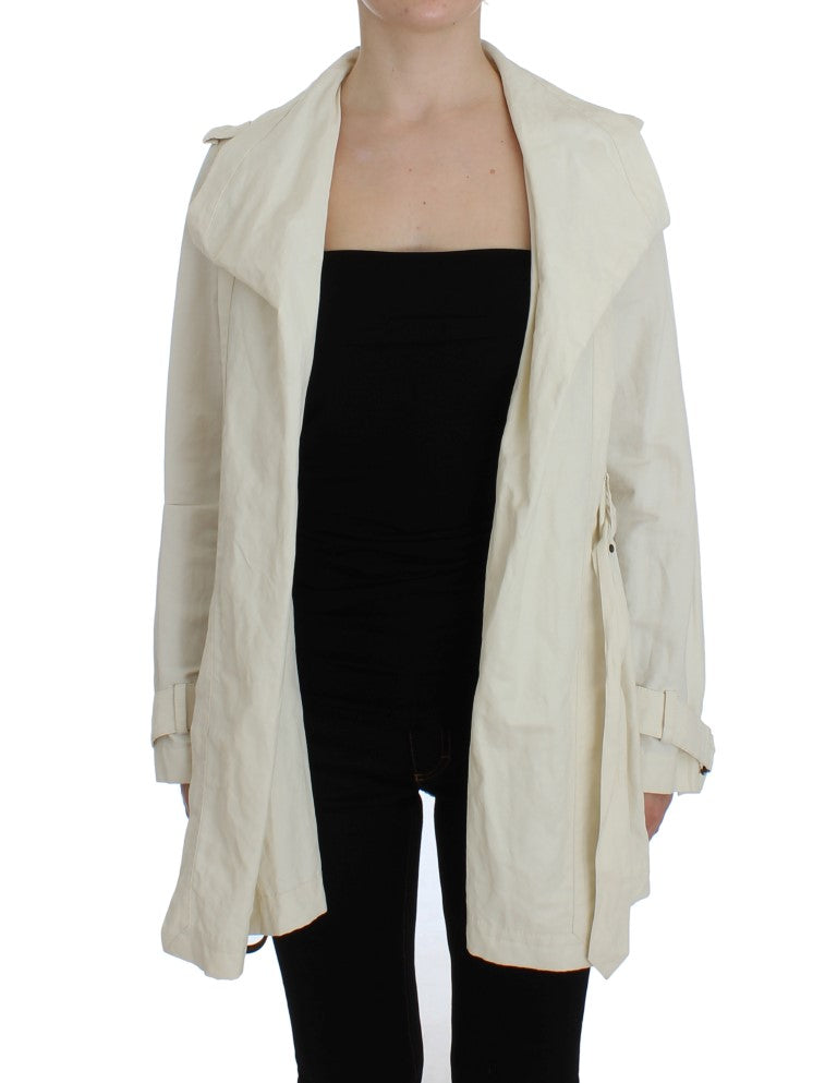 White Trench Coat Jacket
