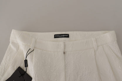 White High Waist Culotte Cotton Shorts