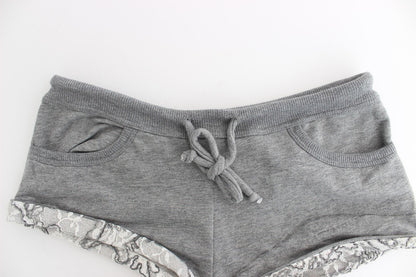 Lingerie Gray Mini Shorts Sleepwear Hotpants