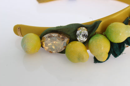 Yellow Lemons Sicily Crystal Diadem Tiara Headband