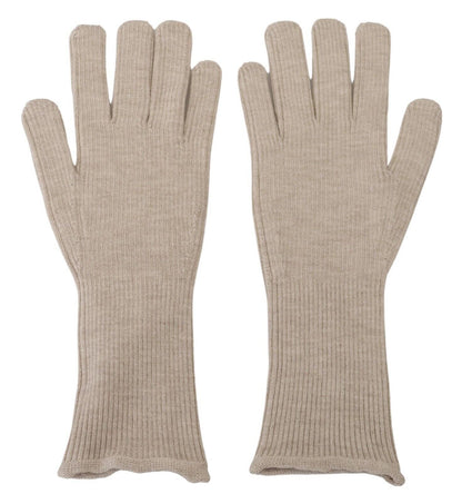 Ivory Cashmere Silk Hands Mitten Mens Gloves