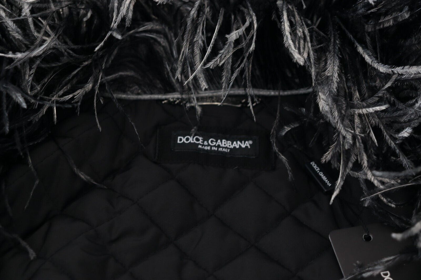 Black White Fur Shearling Full Zip Jacket