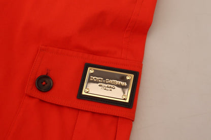 Red Cargo Men Trousers Cotton Pants