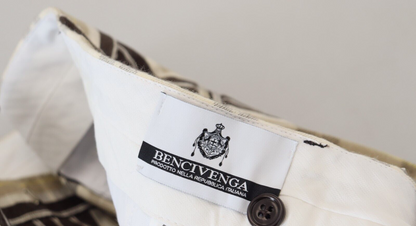 Multicolor Checkered Cotton Straight Fit Men Pants