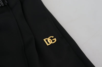 Black Straight Fit Cotton Pants