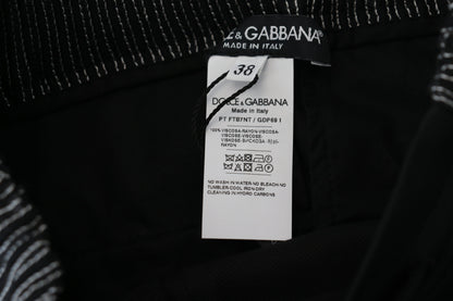 Black Straight Fit Cotton Pants
