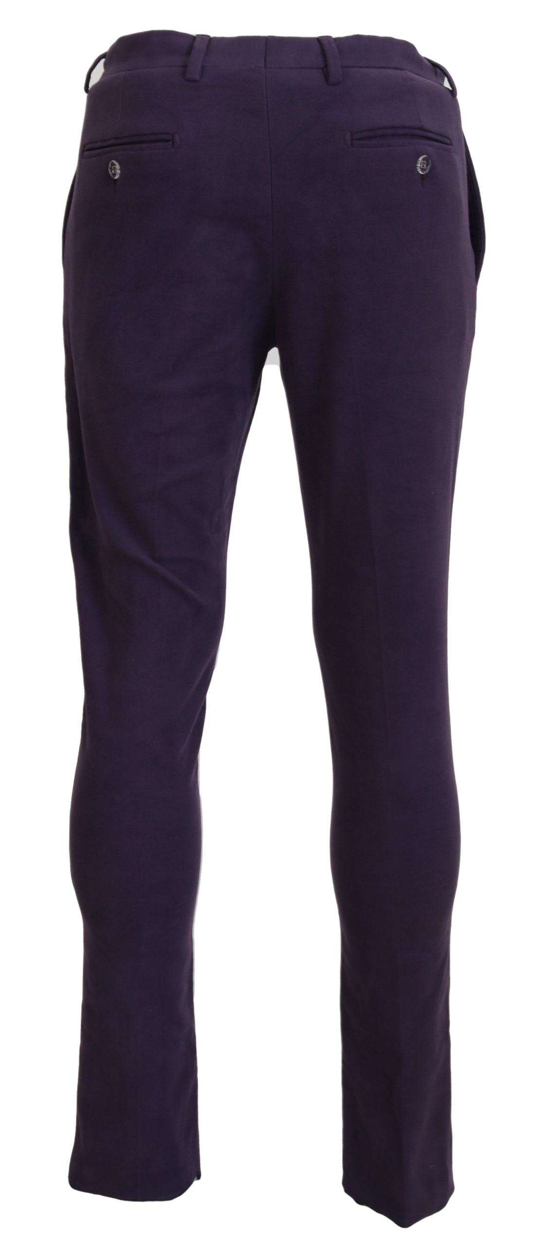 Purple Pure Cotton Tapered Mens Pants