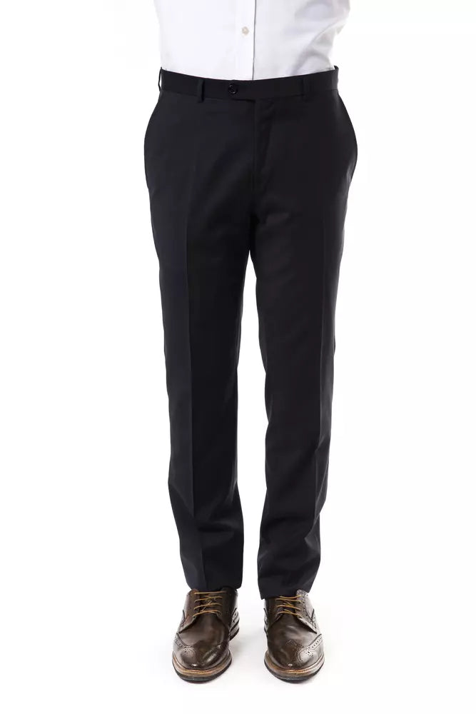 Gray Wool Men's Suit Pant
