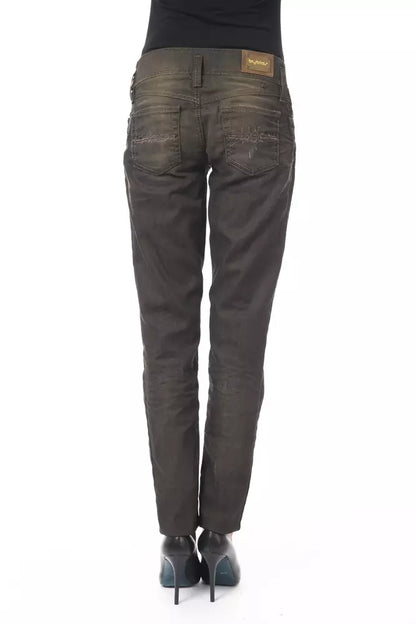 Black Cotton Women's Regular Jeans