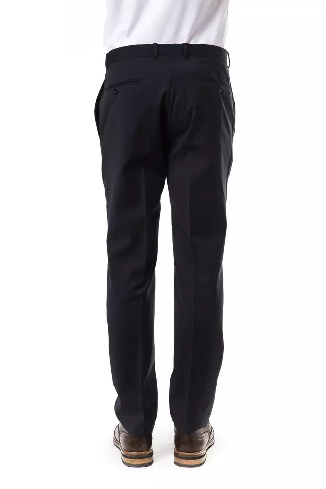 Gray Wool Men's Suit Pant